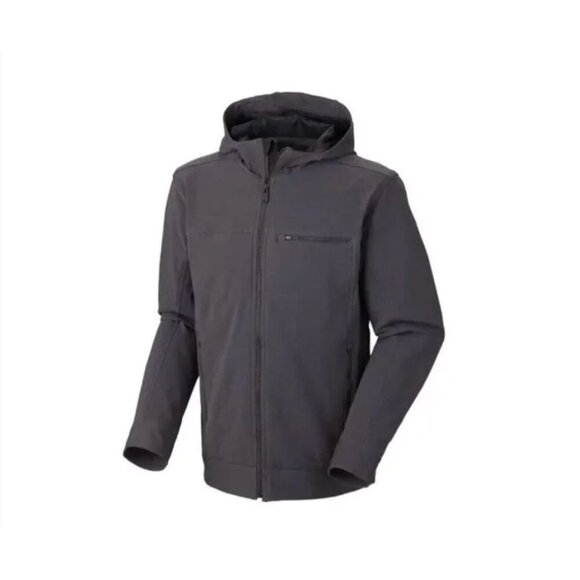 Mountain Hardwear Mens Peiro Flannel Lined Canvas Trucker Jacket XL Gray SP EXC